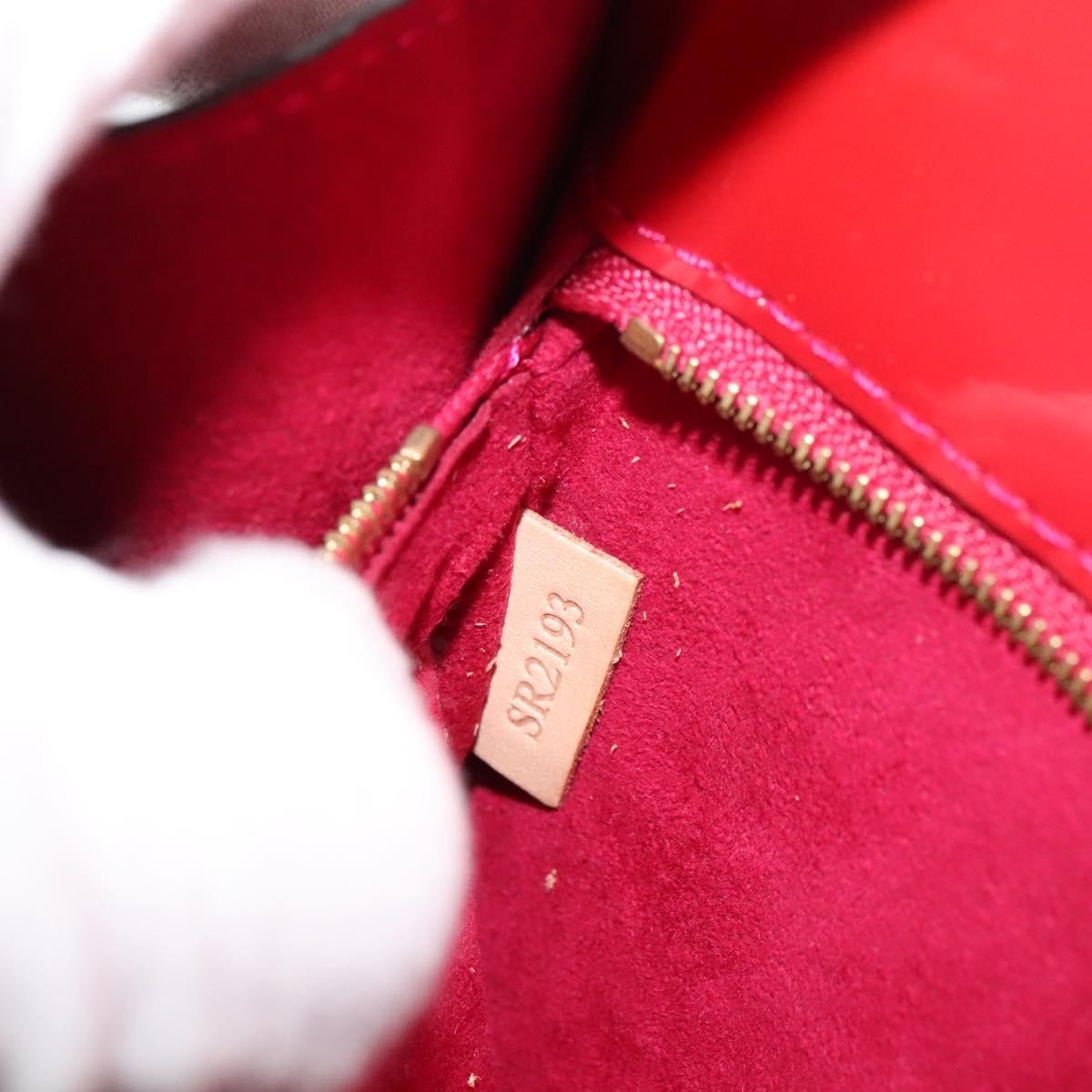 Louis Vuitton Monceau Handbag Vernis Red Patent_Leather Handbag