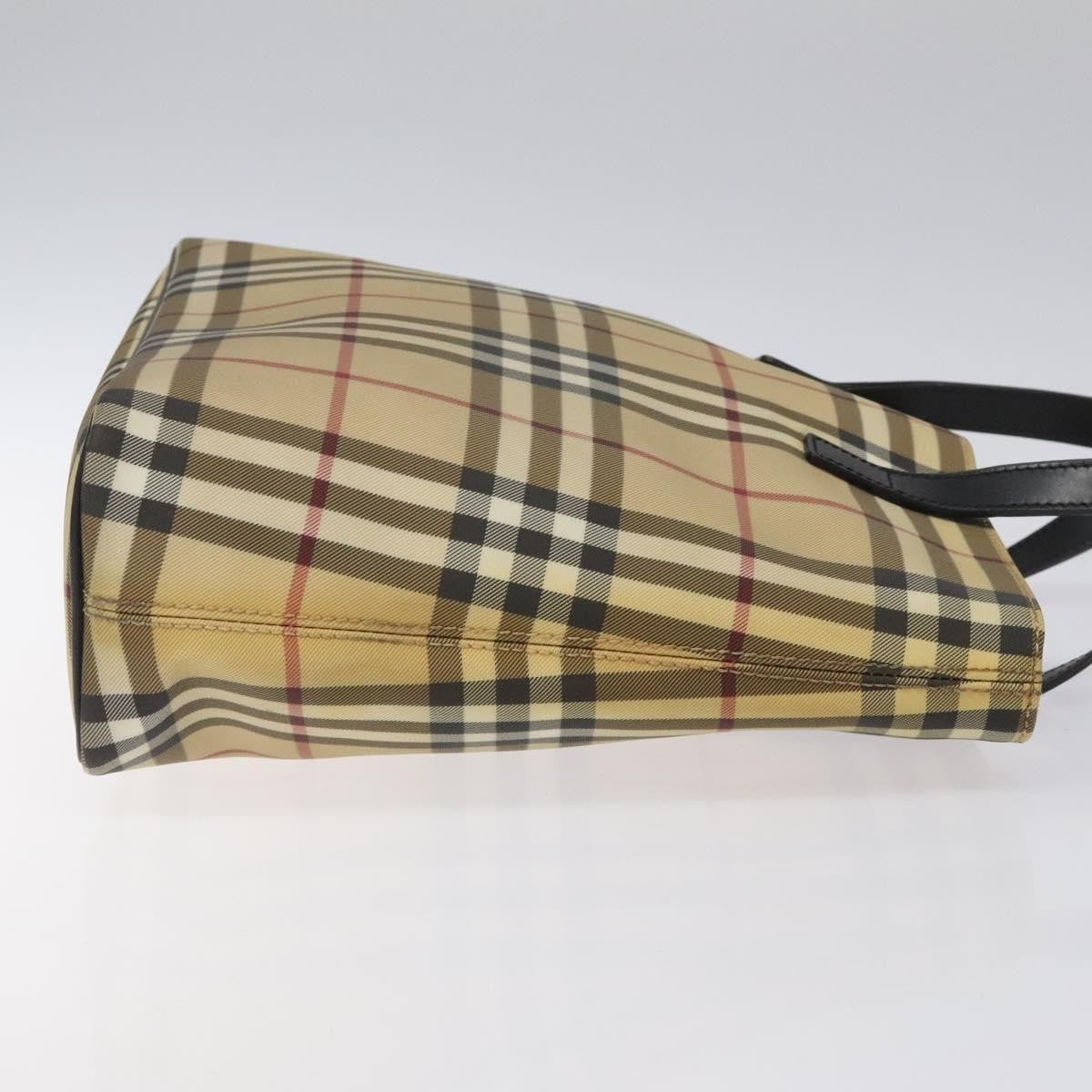 Burberry Nova Check Tote Canvas Check Pattern Beige Canvas Tote Bag