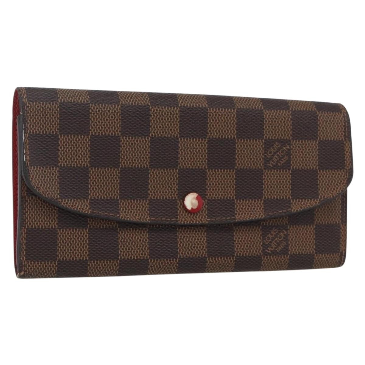 Louis Vuitton Emilie Wallet Damier Brown Canvas Wallets Accessory