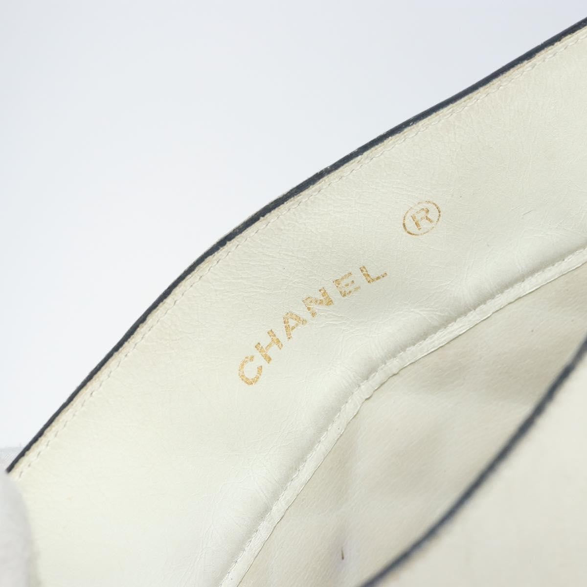 Chanel Vintage Shopper Tote Quilted Leather White Leather Tote Bag Bag