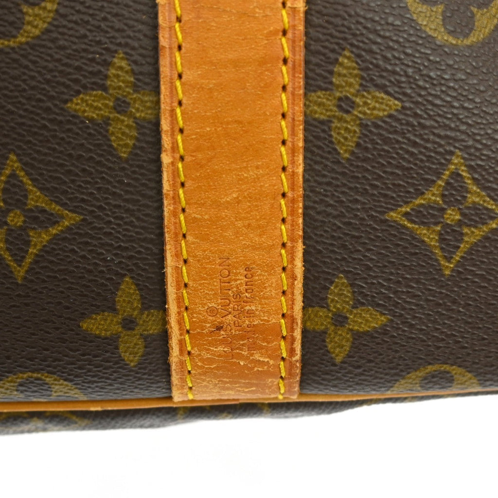 Louis Vuitton Keepall Bandouliere Bag Monogram Canvas Brown Canvas Travel Bag