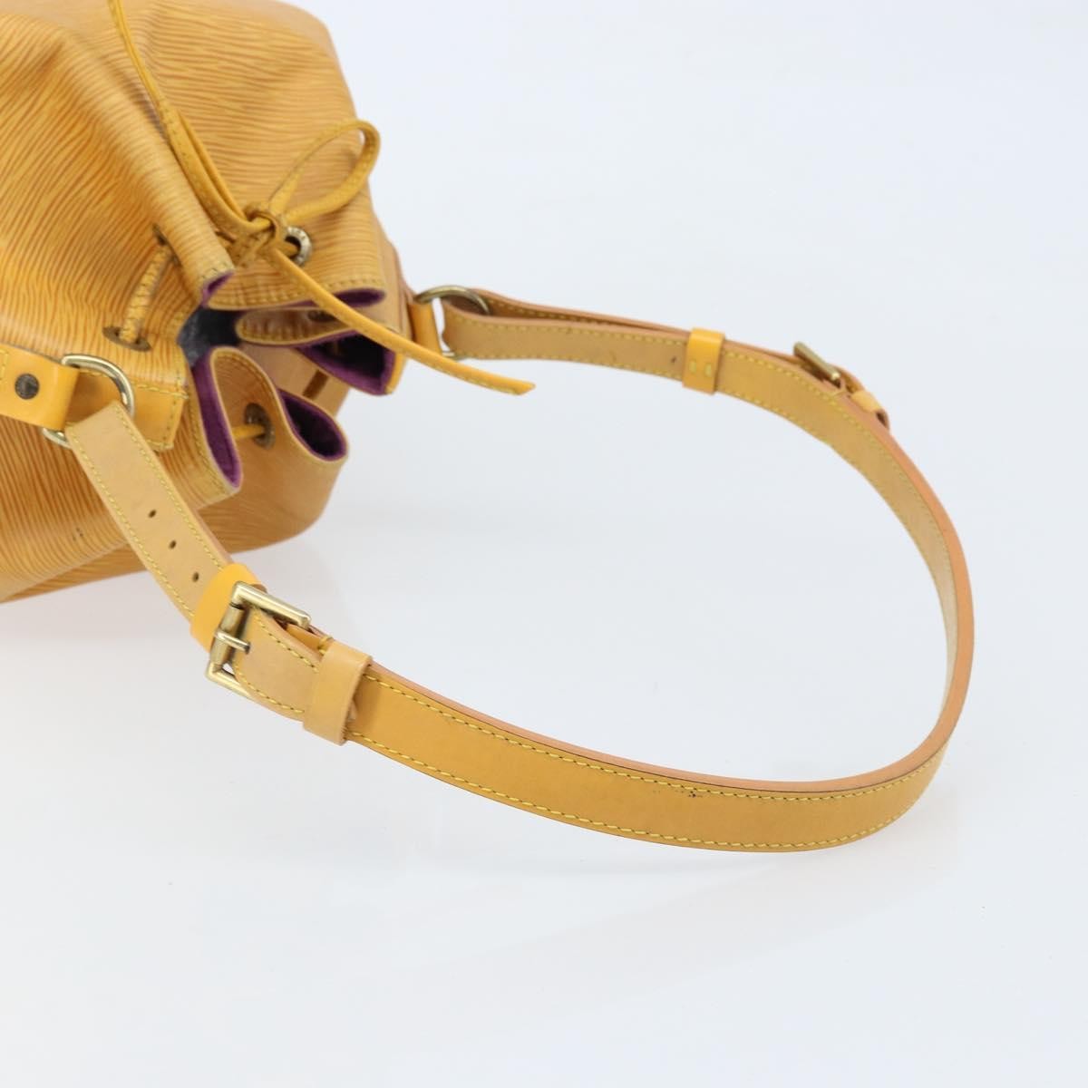 Louis Vuitton Petit Noe Nm Handbag Epi Leather Yellow Leather Shoulder Bag