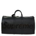 Louis Vuitton Keepall Bandouliere Bag Limited Edition Supreme Epi Leather Black Leather Bag