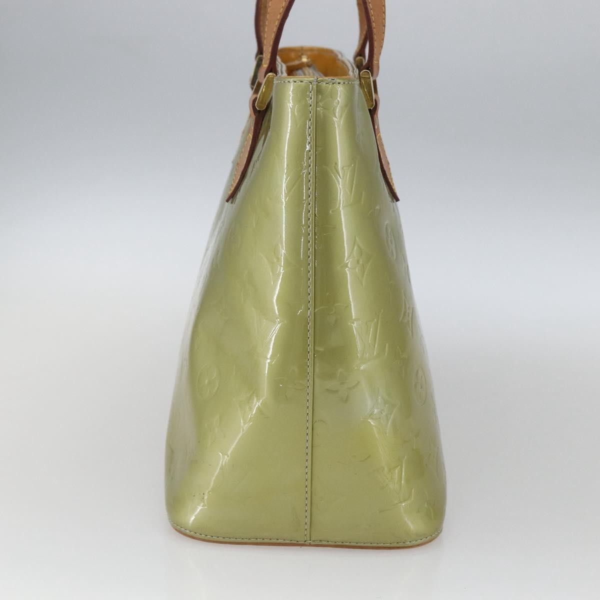 Louis Vuitton Houston Handbag Monogram Vernis Green Patent_Leather Tote Bag