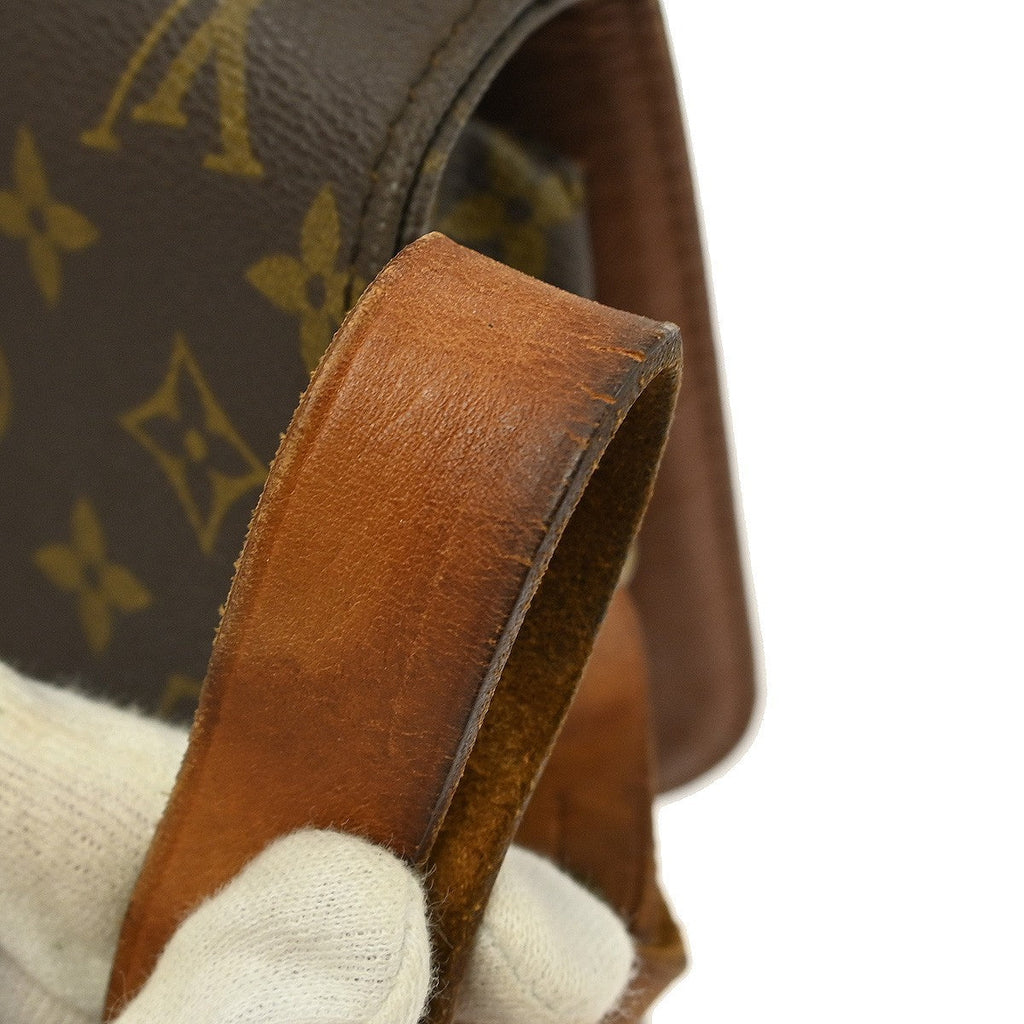 Louis Vuitton Cartouchiere Handbag Monogram Canvas Brown Canvas Shoulder Bag