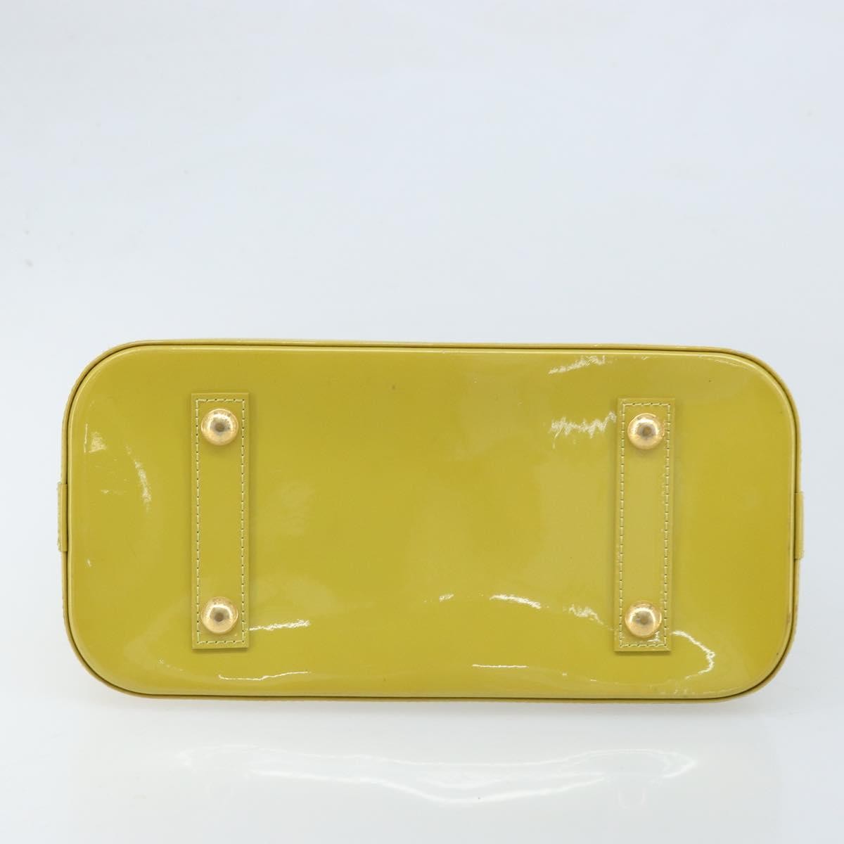 Louis Vuitton Alma Handbag Monogram Vernis Green Patent_Leather Handbag