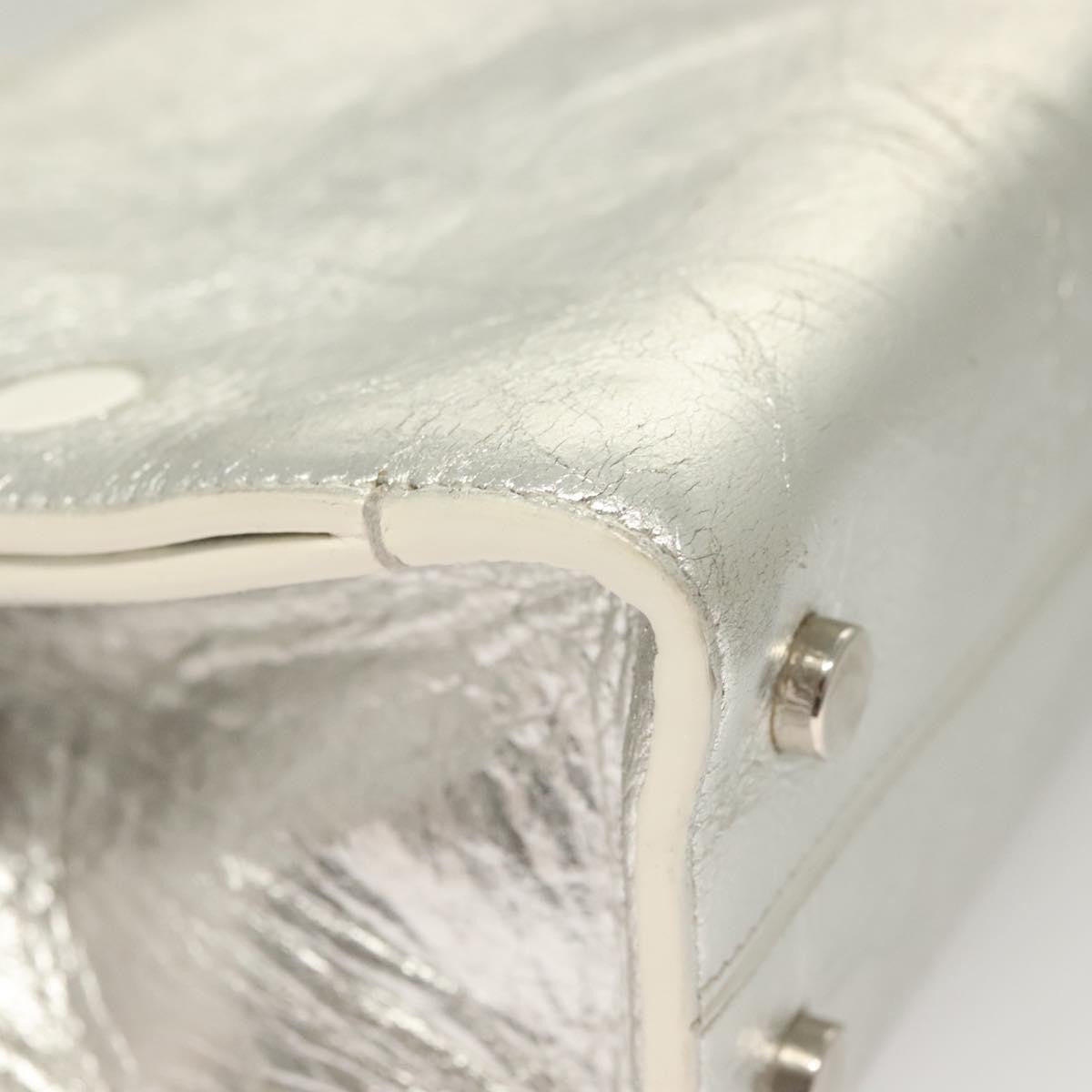 Christian Dior Diorever Bag Leather Silver Leather Bag (Pre-Owned)