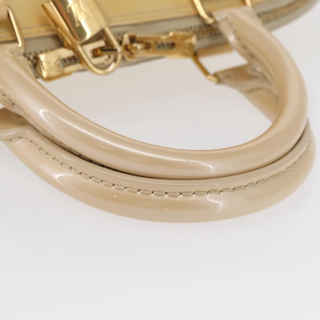 Louis Vuitton Alma Handbag Monogram Vernis Beige Patent_Leather Handbag