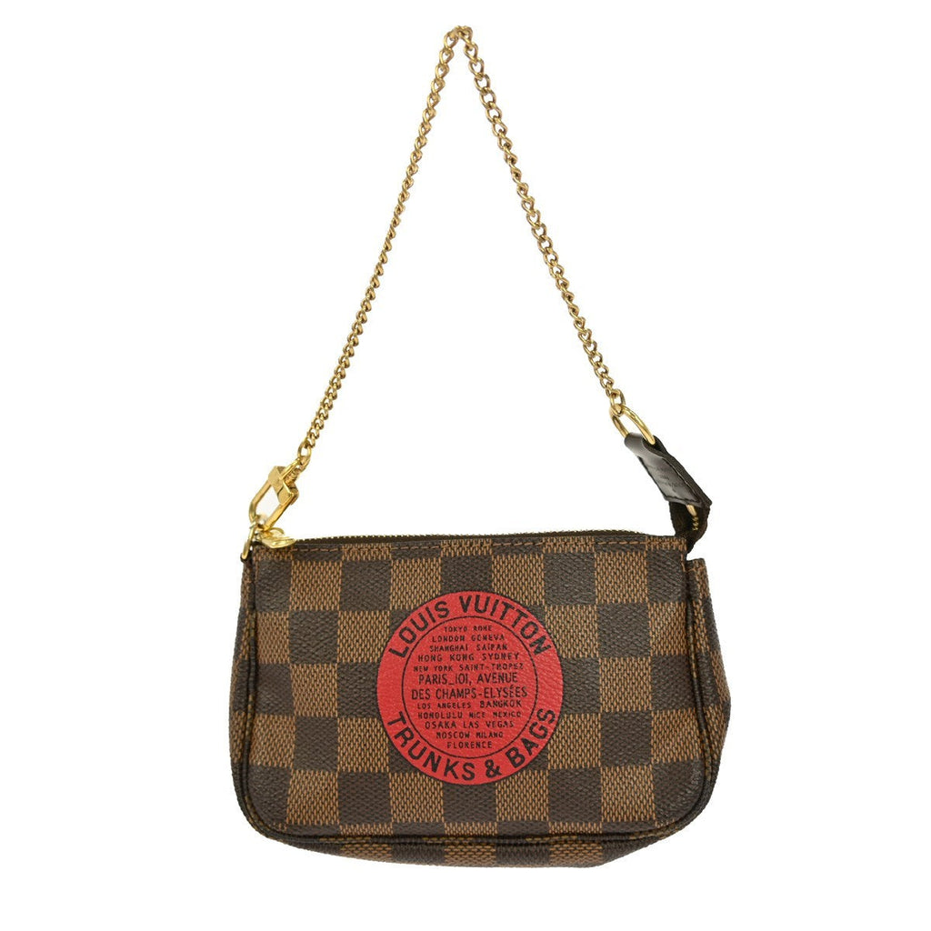 Louis Vuitton Pochette Accessoires Limited Edition Monogram Trunk Brown Canvas Clutche & Pouche Bag