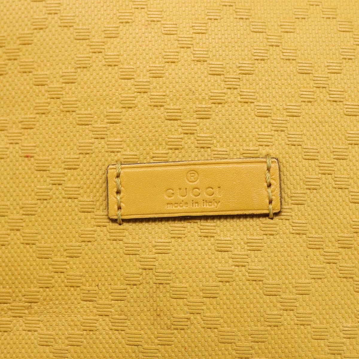 Gucci Bright Bucket Bag Diamante Leather Yellow Leather Shoulder Bag Bag (Pre-Owned)