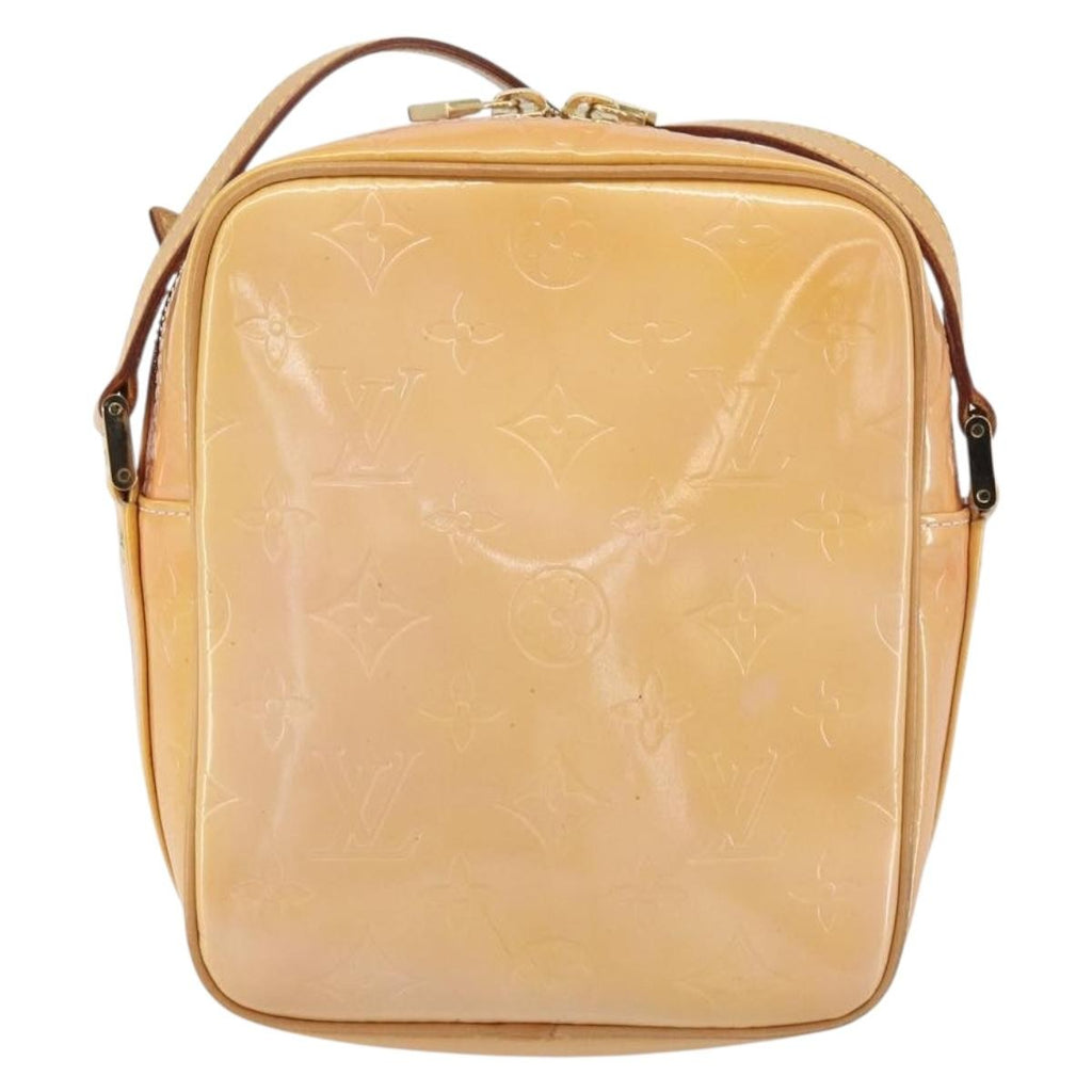 Louis Vuitton Wooster Handbag Monogram Vernis Yellow Patent_Leather Shoulder Bag