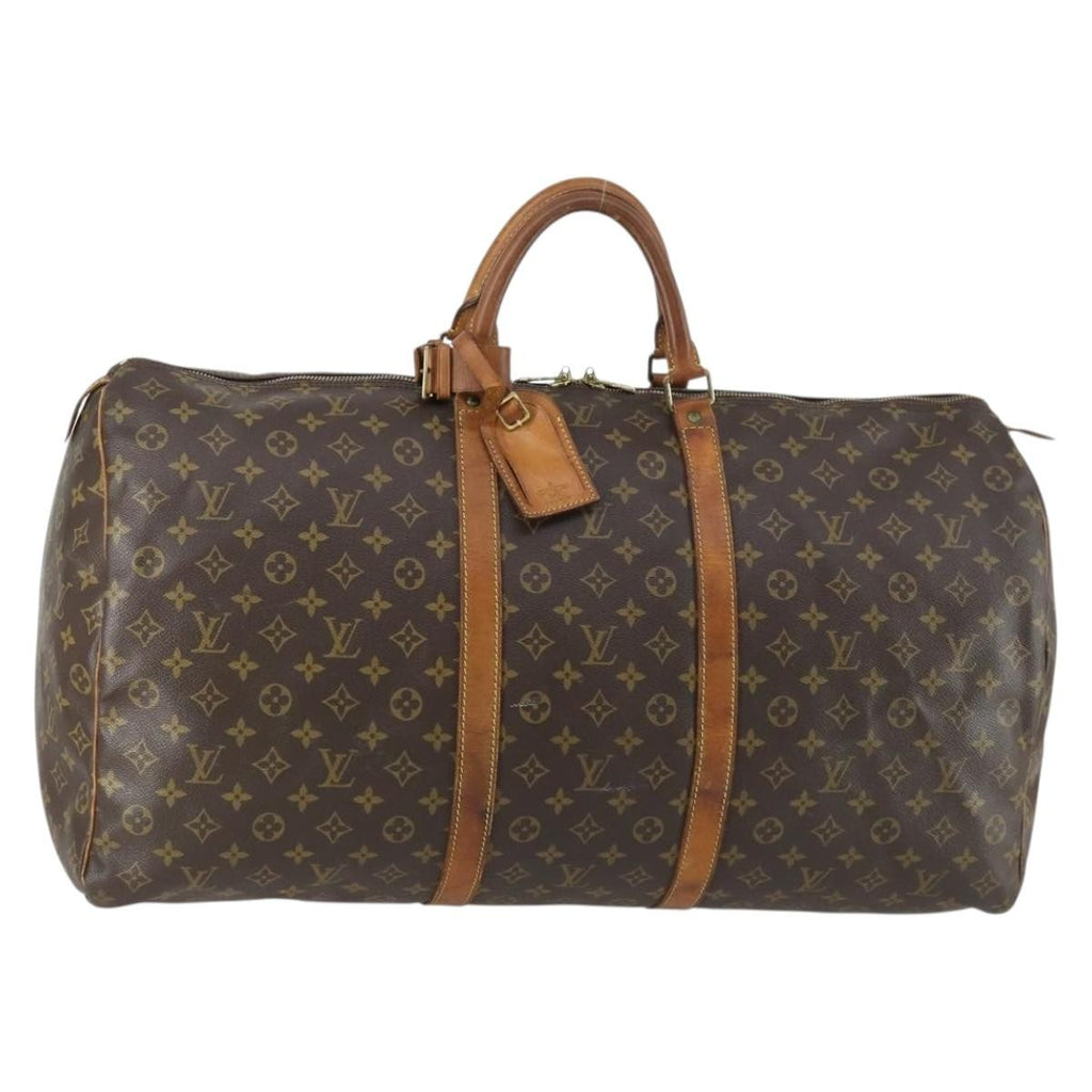 Louis Vuitton Keepall Bag Monogram Canvas Brown Canvas Travel Bag