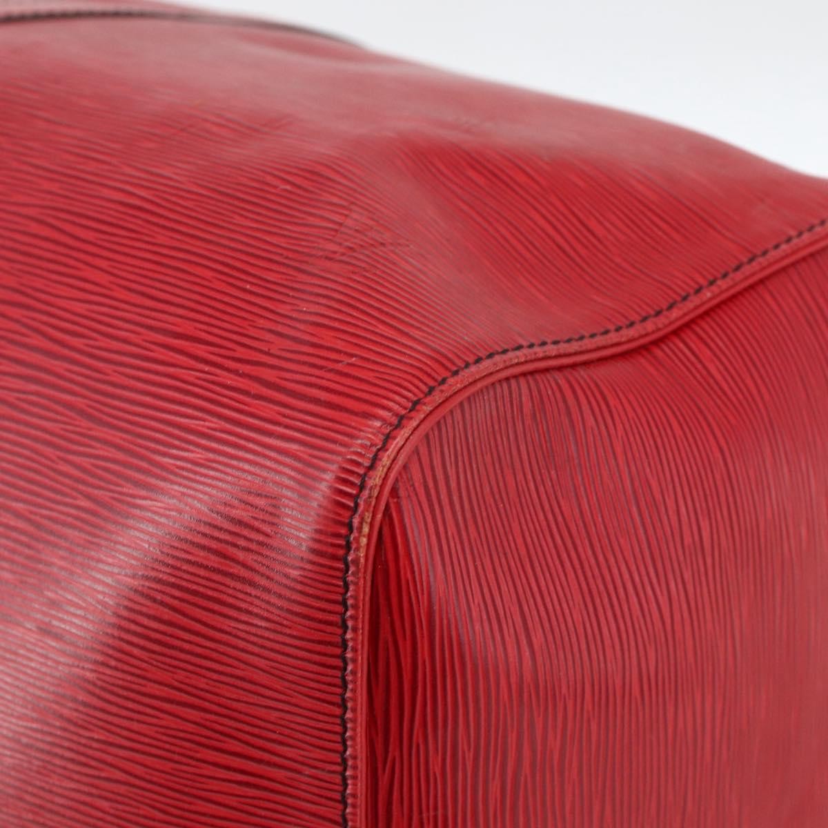 Louis Vuitton Keepall Bag Epi Leather Red Leather Travel Bag