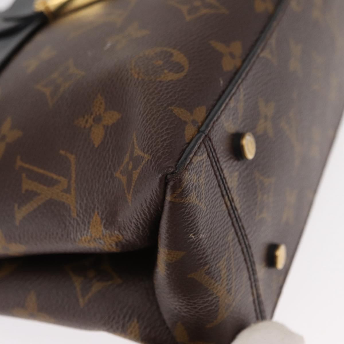 Louis Vuitton One Handle Flap Bag Monogram Canvas And Leather Brown Canvas Handbag