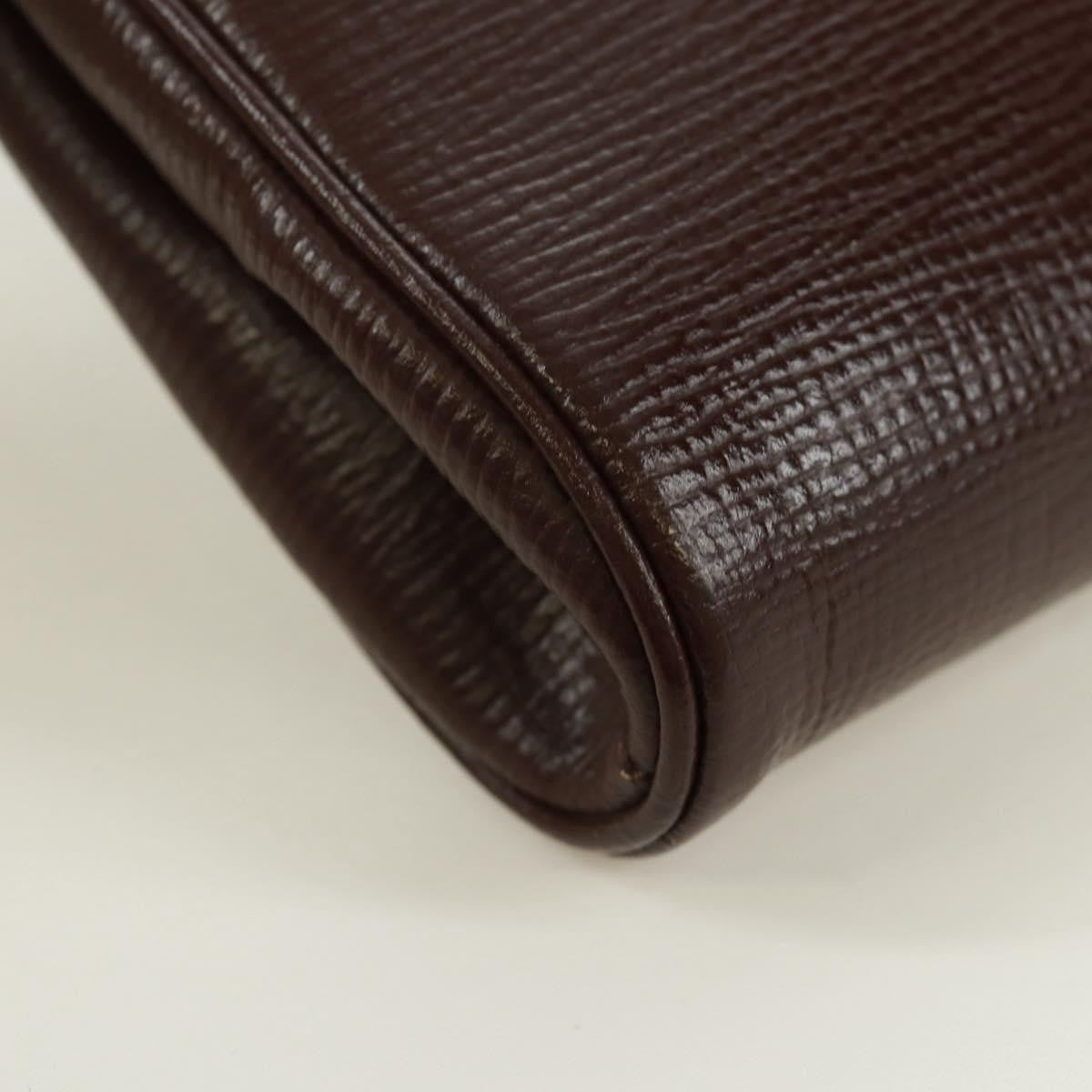 Celine Circle Logo Shoulder Bag Leather Brown Leather Shoulder Bag Bag