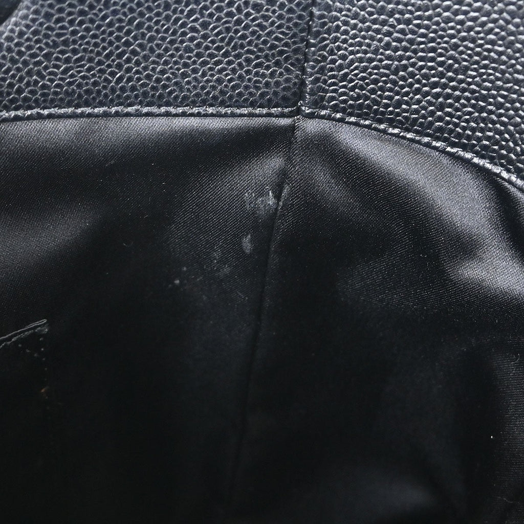 Chanel Petite Shopping Tote Quilted Caviar Black Leather Tote Bag Bag