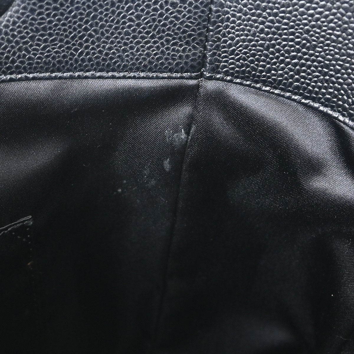 Chanel Petite Shopping Tote Quilted Caviar Black Leather Tote Bag Bag