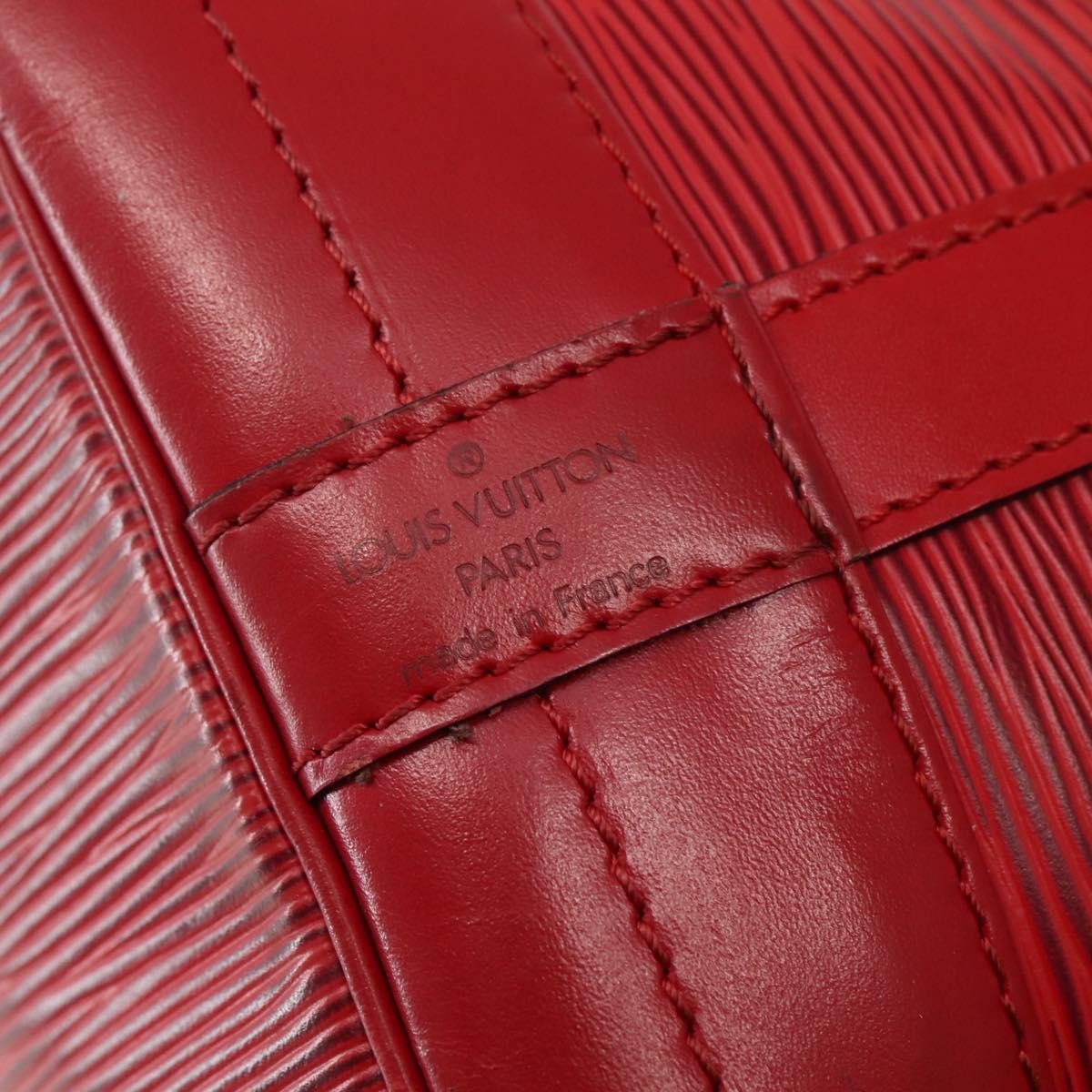 Louis Vuitton Noe Shoulder Bag Leather Red Leather Shoulder Bag
