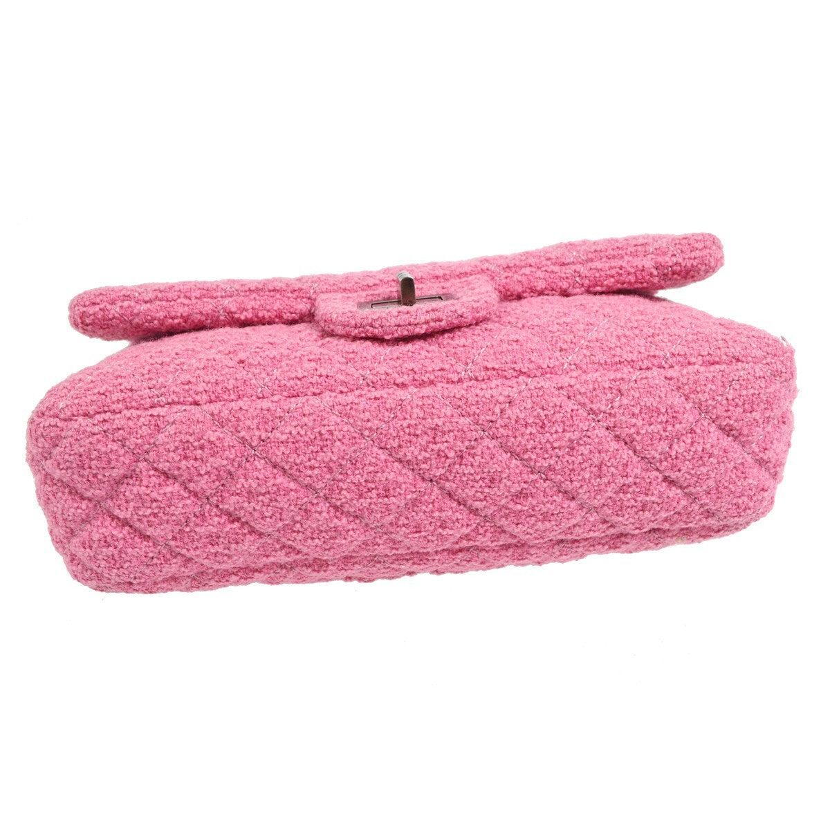 Chanel Easy Reissue Messenger Flap Bag Quilted Tweed Pink Tweed Shoulder Bag Bag