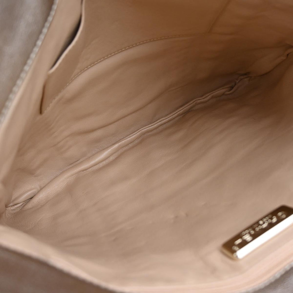 Chanel Luxe Ligne Zipped Tote Leather Gold Leather Tote Bag Bag