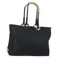 Prada Convertible Metal Handle Satchel Quilted Tessuto Black Nylon Tote Bag Bag