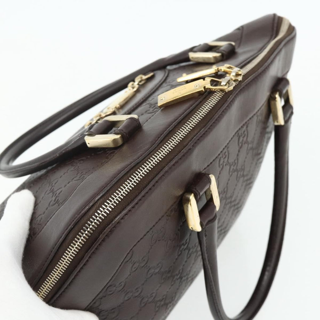 Gucci Guccissima Shoulder Bag Brown Canvas Handbag (Pre-Owned)