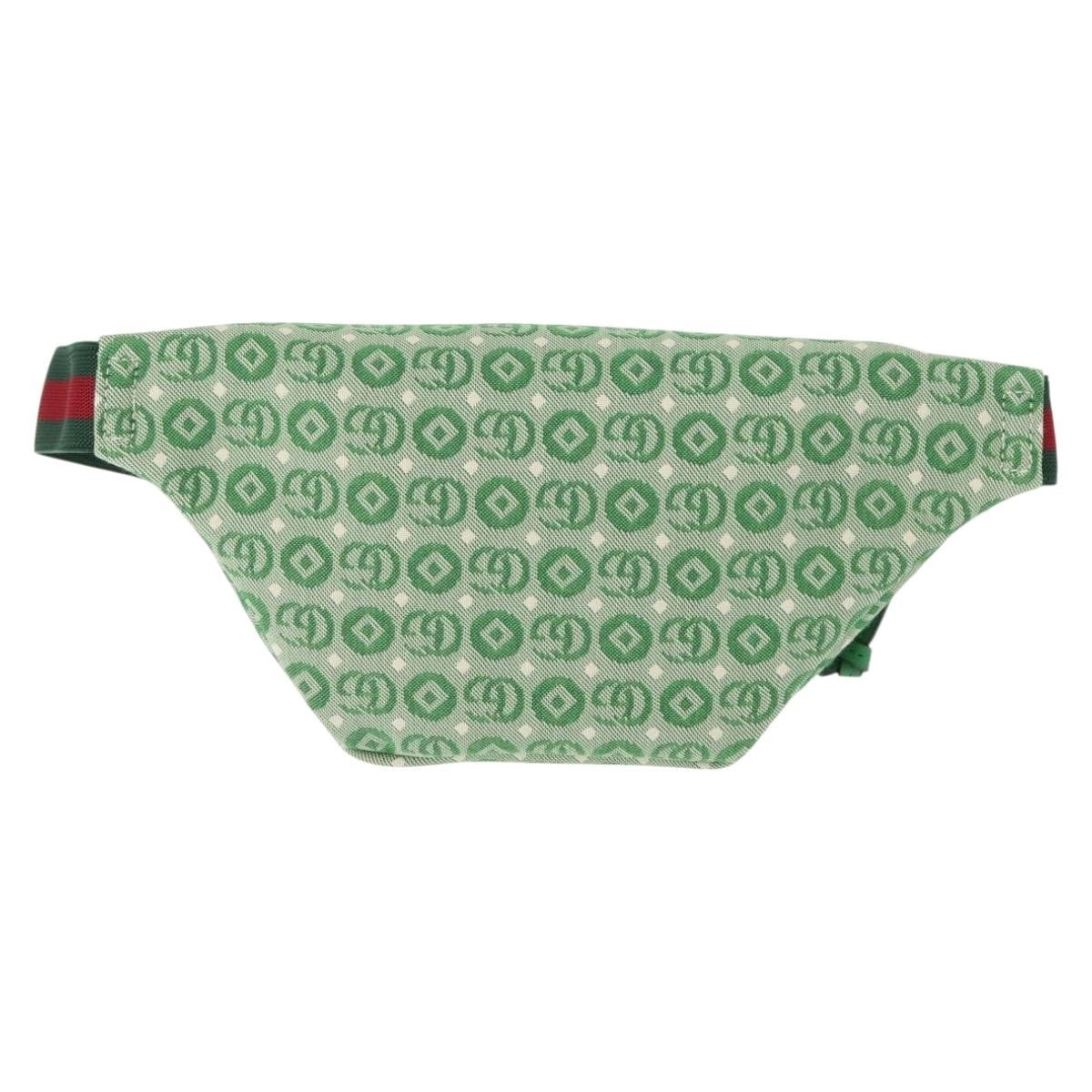 Gucci Waist Pouch Belt Bag Gg Canvas Green Canvas Clutche & Pouche Bag (Pre-Owned)