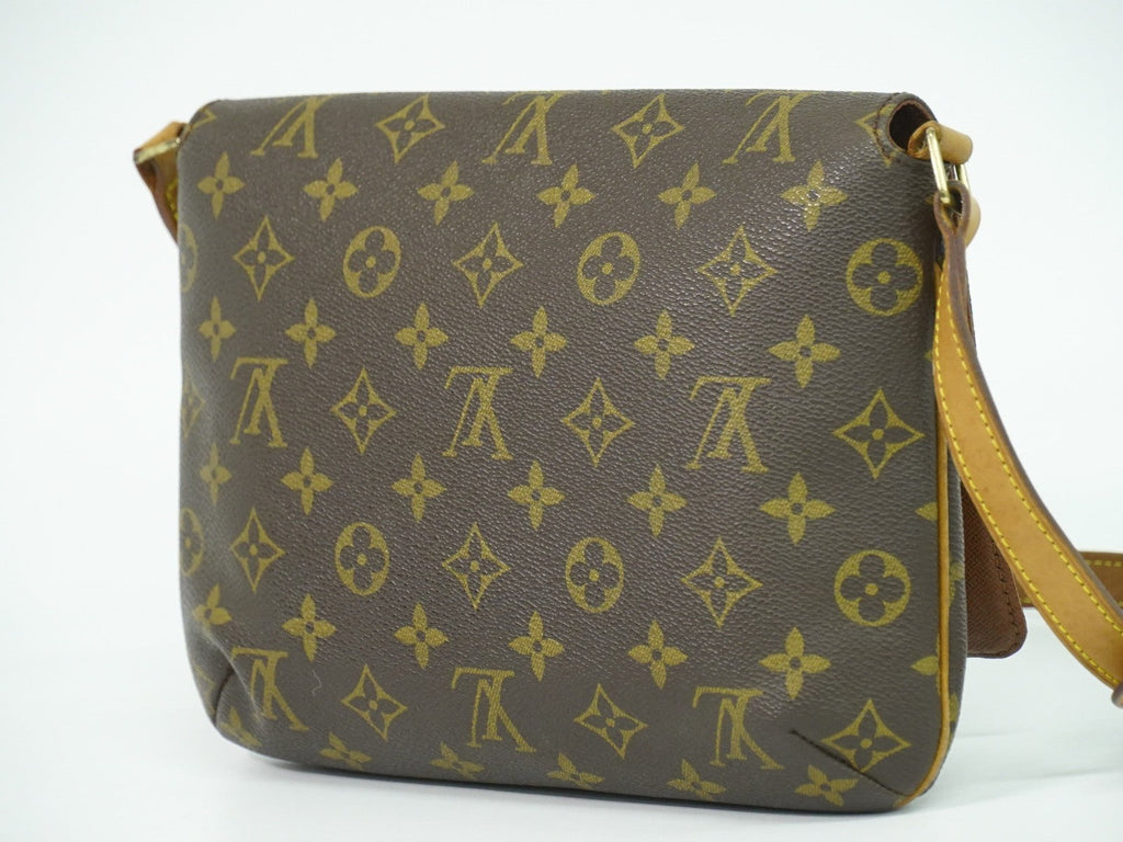 Louis Vuitton Musette Tango Handbag Monogram Canvas Brown Canvas Shoulder Bag