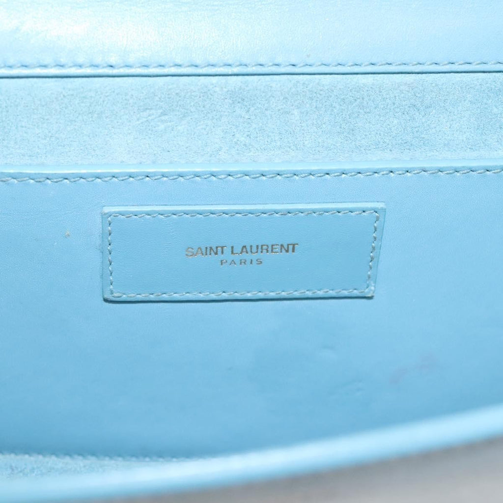 Saint Laurent Betty Bag Leather Blue Leather Shoulder Bag Bag (Pre-Owned)
