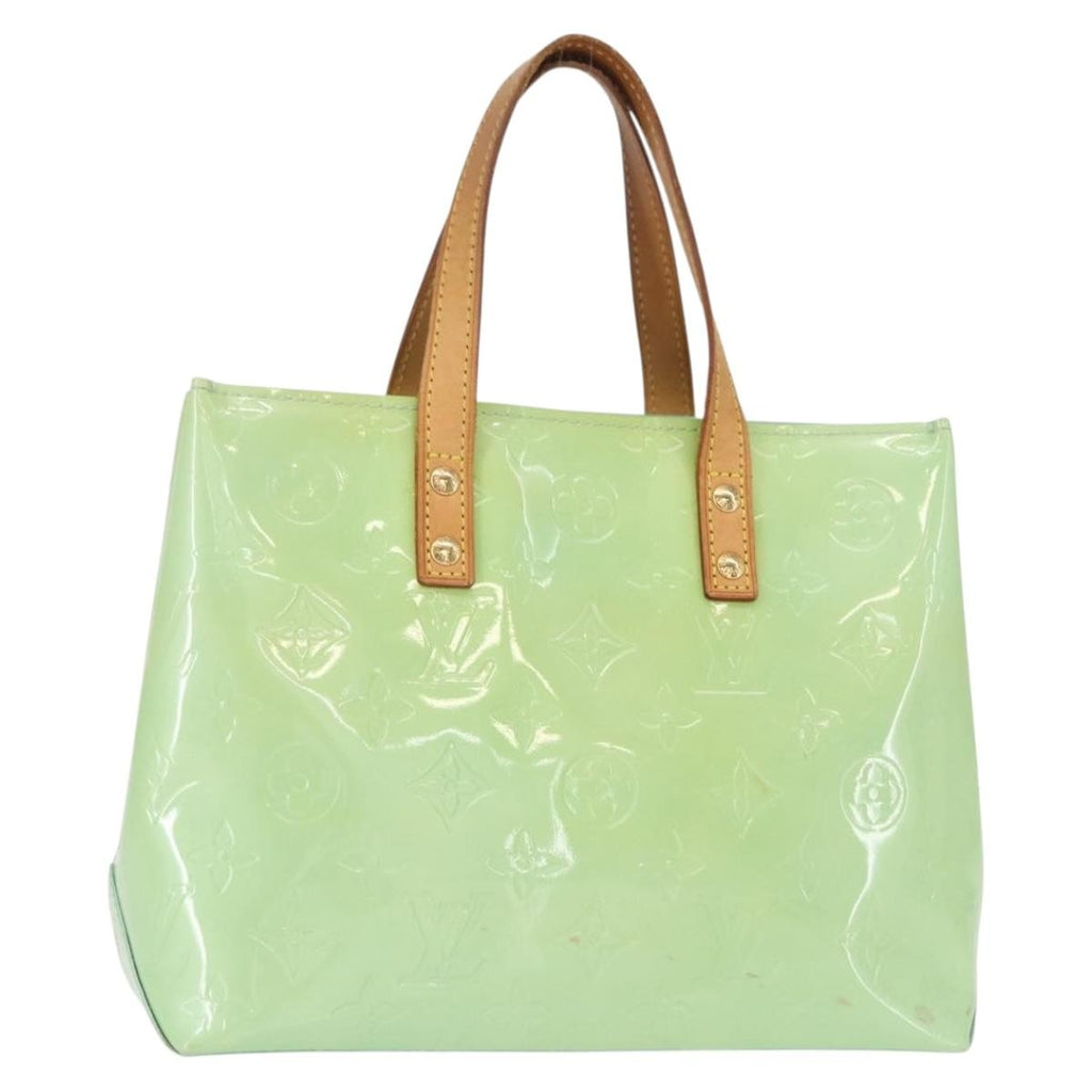 Louis Vuitton Reade Handbag Monogram Vernis Green Patent_Leather Tote Bag