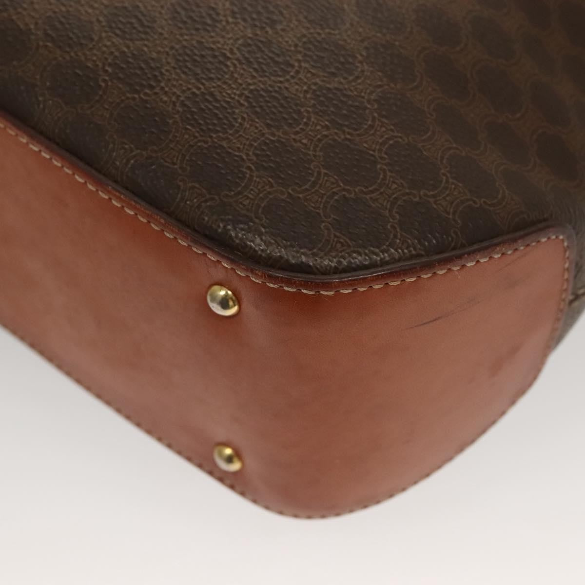 Celine Triomphe Vintage Handbag Macadam Canvas Brown Canvas Bag