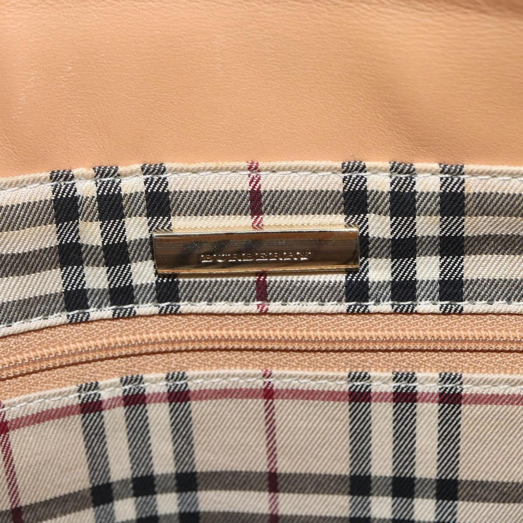 Burberry Vintage Handbag Leather Beige Leather Handbag
