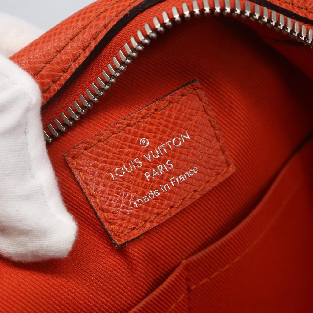 Louis Vuitton Porte-Documents Voyage Briefcase Taiga Leather Orange Leather Briefcase Bag