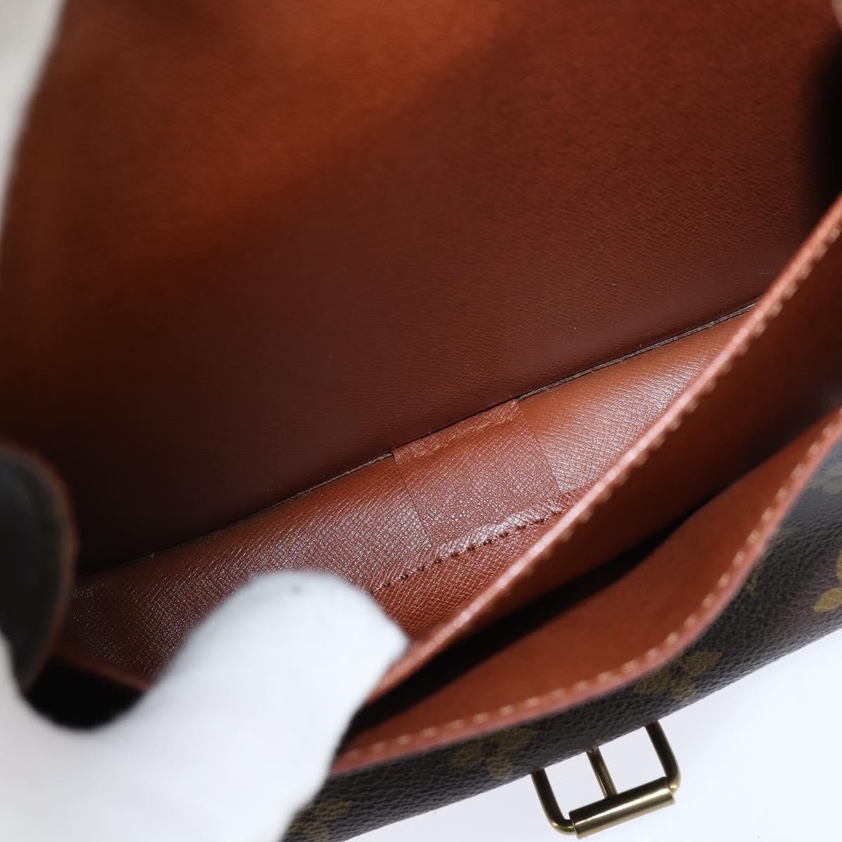 Louis Vuitton Cartouchiere Handbag Monogram Canvas Brown Canvas Shoulder Bag