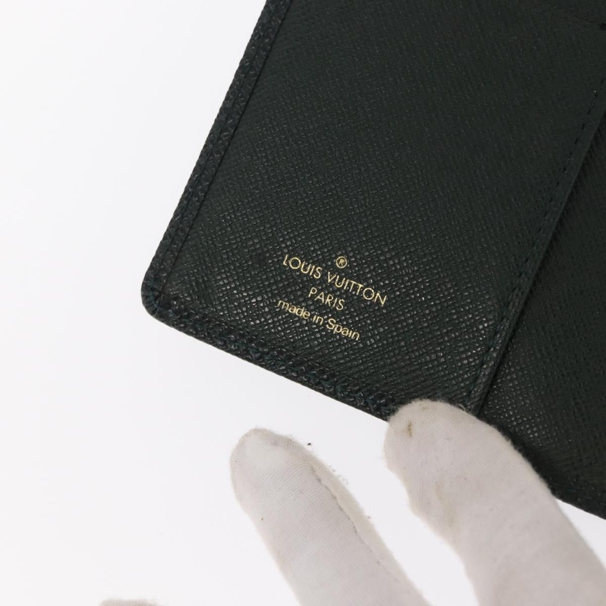 Louis Vuitton Agenda Cover Taiga Leather Green Leather Wallets Accessory