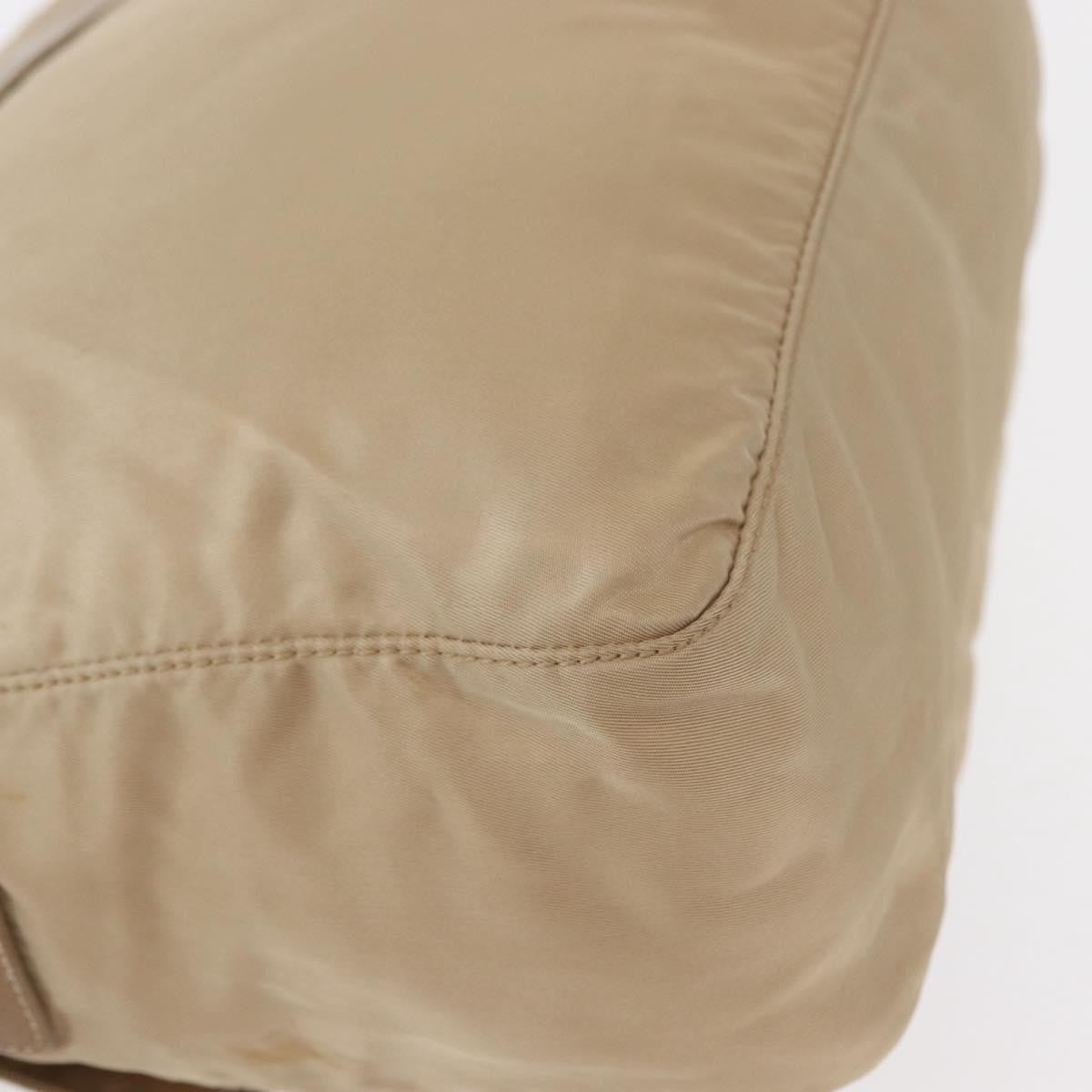 Prada Buckle Messenger Bag Tessuto Beige Nylon Shoulder Bag Bag