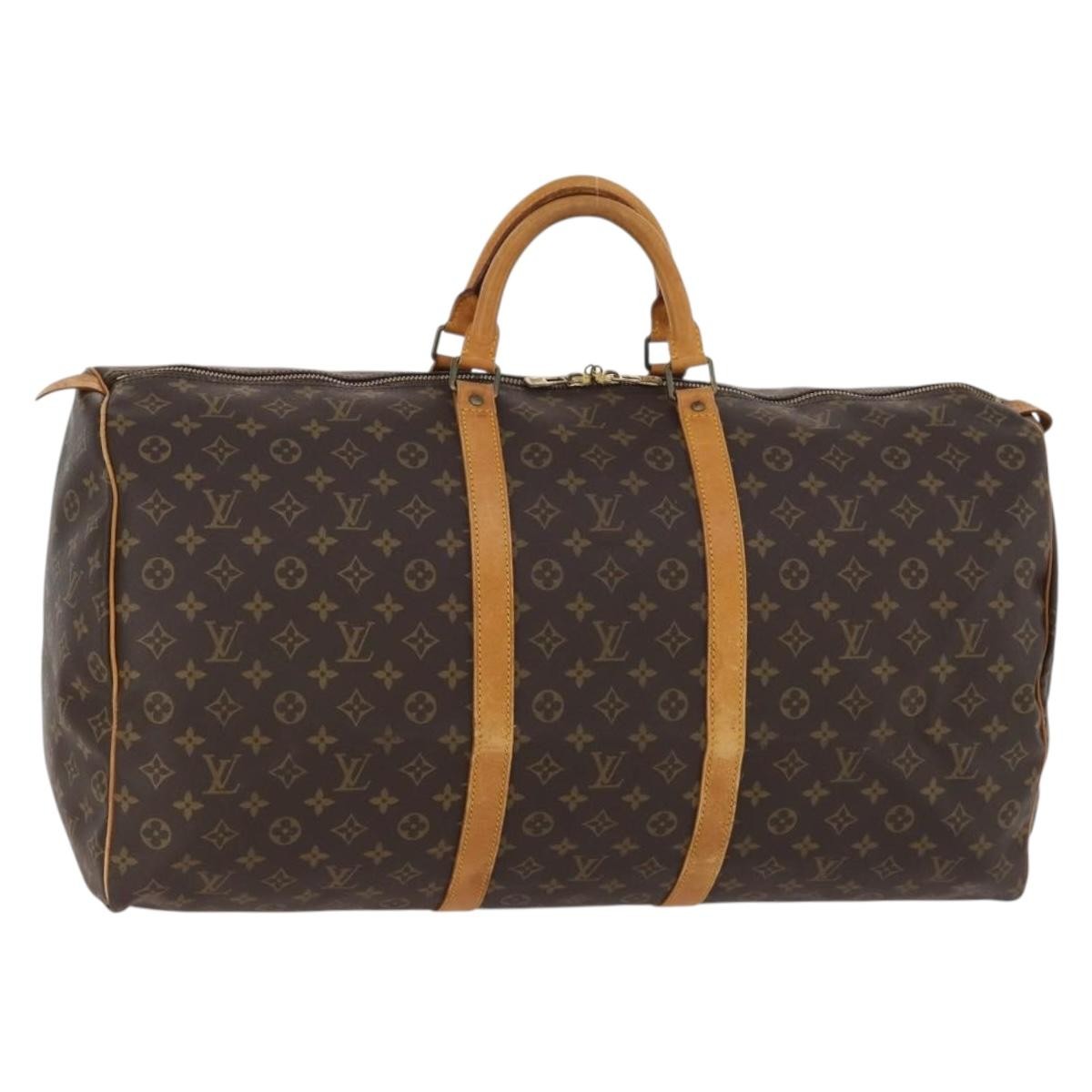 Louis Vuitton Keepall Bag Monogram Canvas Brown Canvas Travel Bag