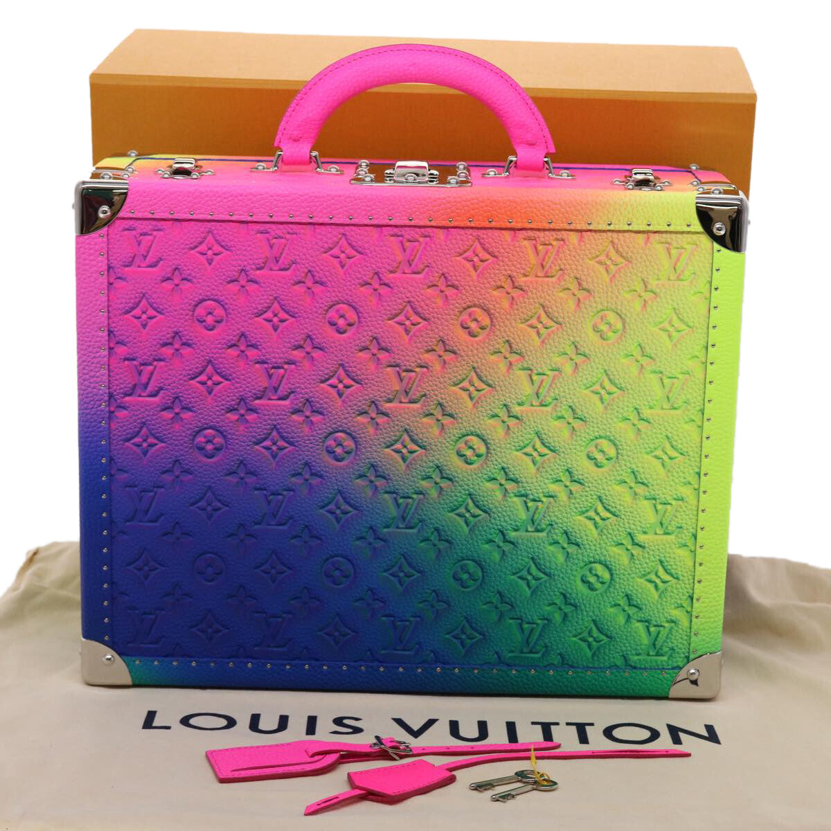 Louis Vuitton Cotteville Trunk Limited Edition Illusion Monogram Taurillon Leather Multicolour Pvc Bag