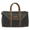 Christian Dior Vintage Honeycomb Handbag Canvas Leather Black Canvas Bag (Pre-Owned)