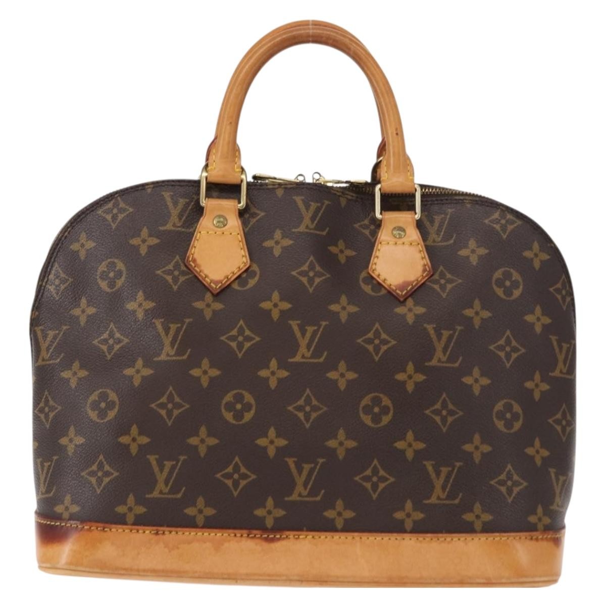 Louis Vuitton Alma Handbag Monogram Canvas Brown Canvas Handbag