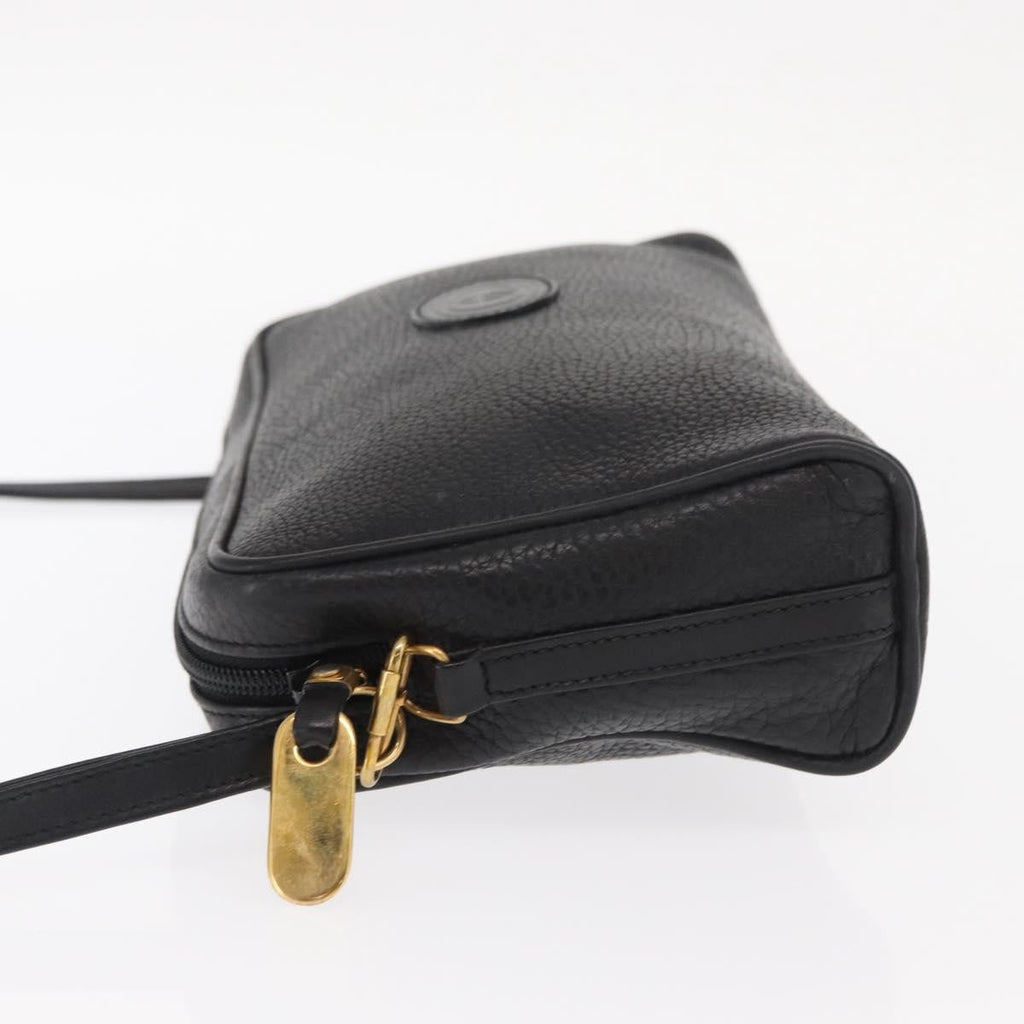 Gucci Vintage Shoulder Bag Leather Black Leather Shoulder Bag Bag (Pre-Owned)