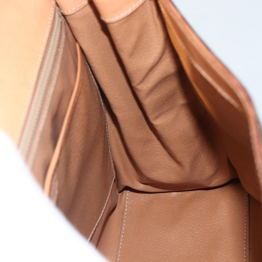 Celine Vintage Macadam Handbag Canvas And Leather Brown Canvas Handbag