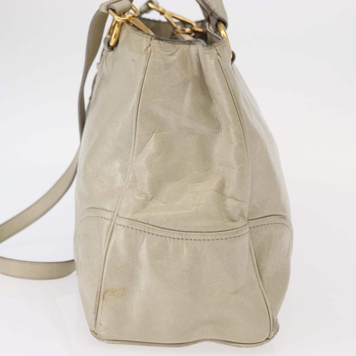 Prada Tote Vitello Daino Vitello Daino Beige Leather Handbag