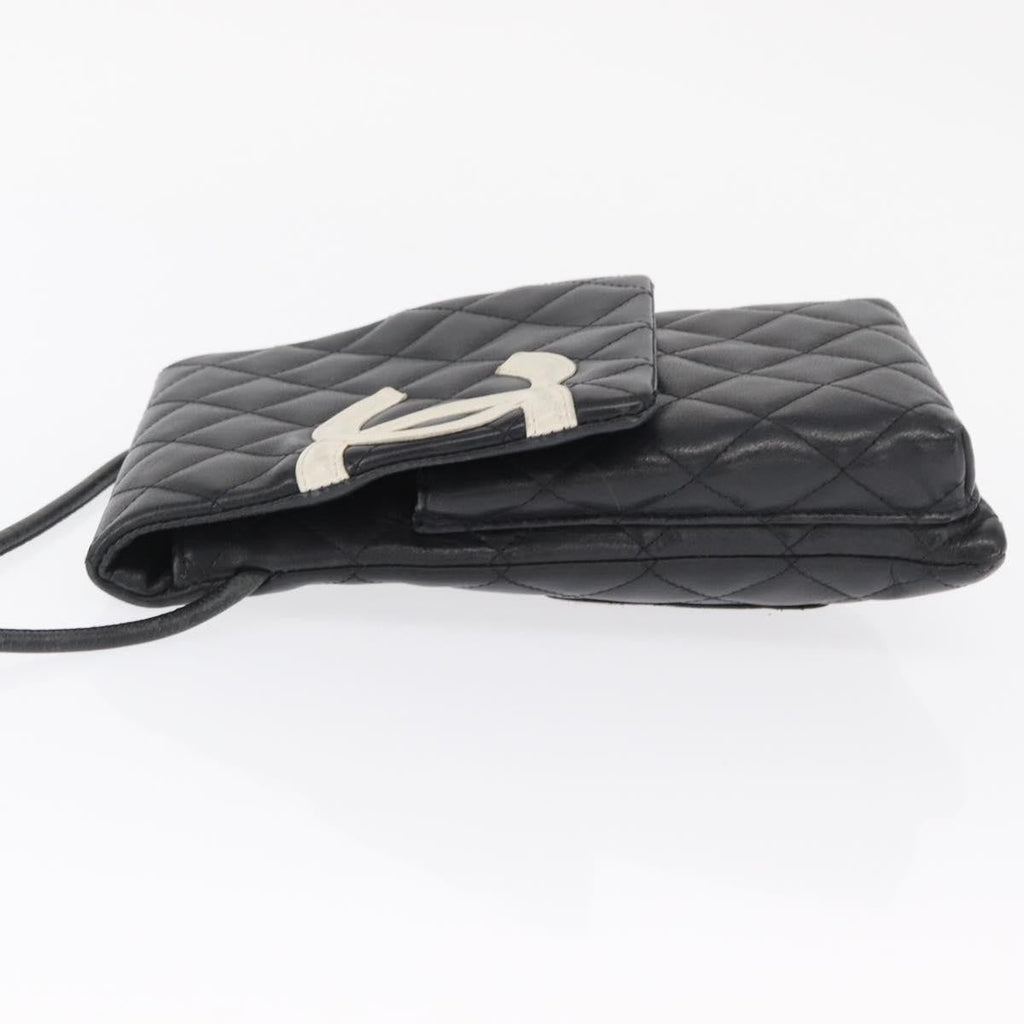 Chanel Cambon Flap Crossbody Bag Quilted Lambskin Silver Leather Shoulder Bag Bag