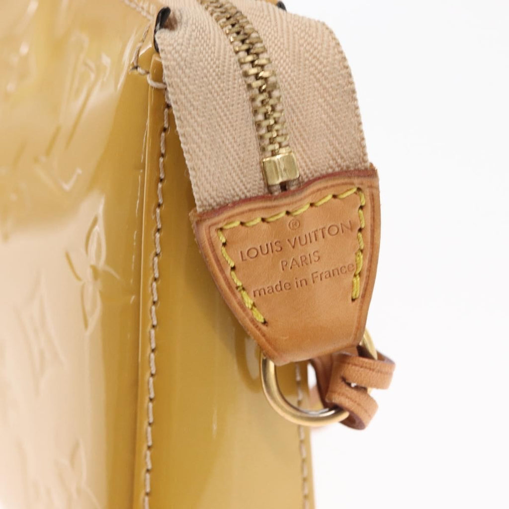 Louis Vuitton Pochette Accessoires Nm Monogram Vernis Yellow Patent_Leather Clutche & Pouche Bag