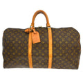Louis Vuitton Keepall Bag Monogram Canvas Brown Canvas Travel Bag
