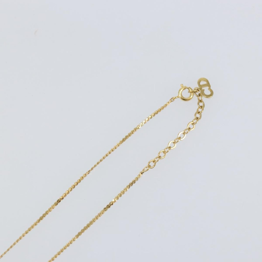 Christian Dior Cd Round Pendant Necklace Metal Gold Metal Necklace Jewelry (Pre-Owned)