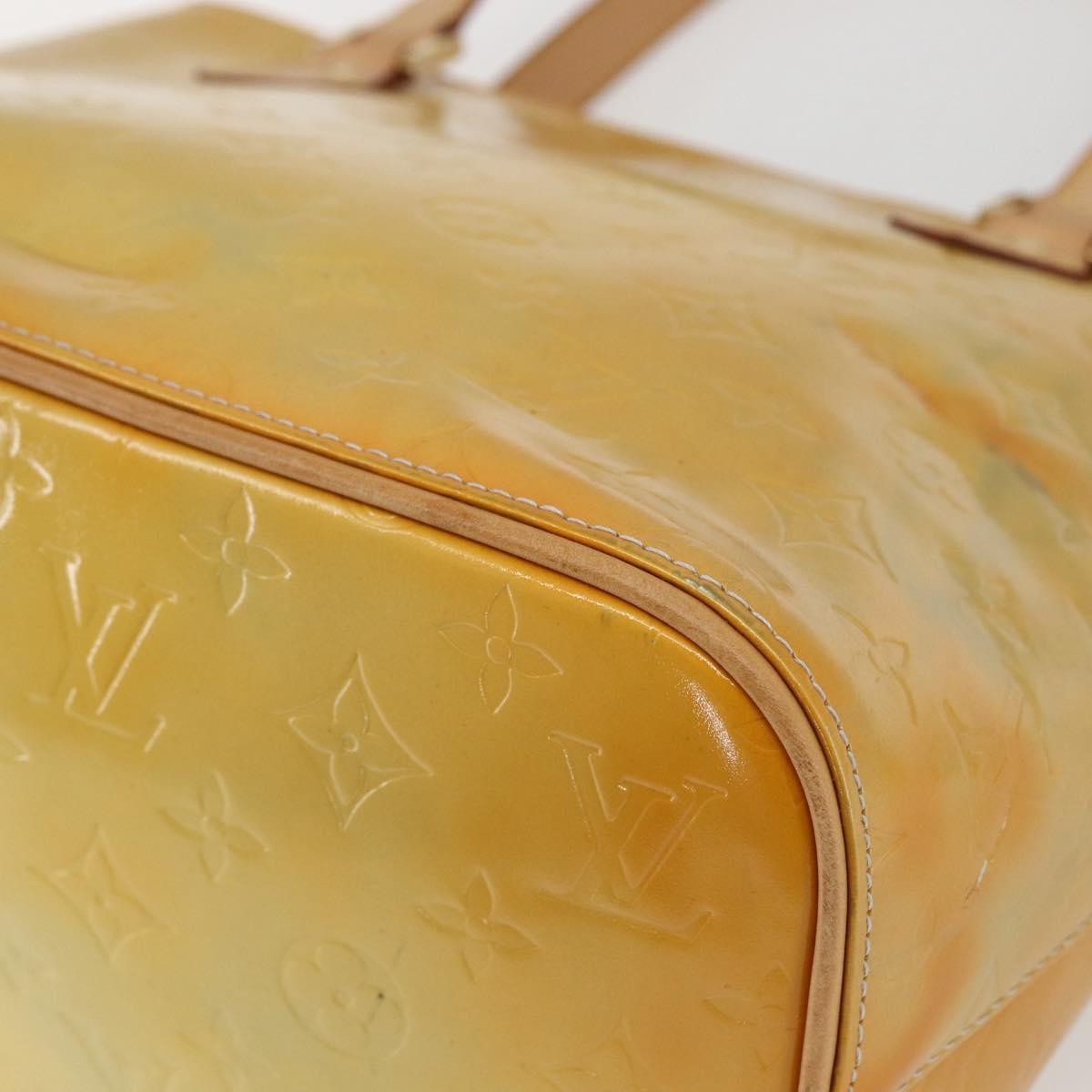 Louis Vuitton Houston Handbag Monogram Vernis Yellow Patent_Leather Tote Bag