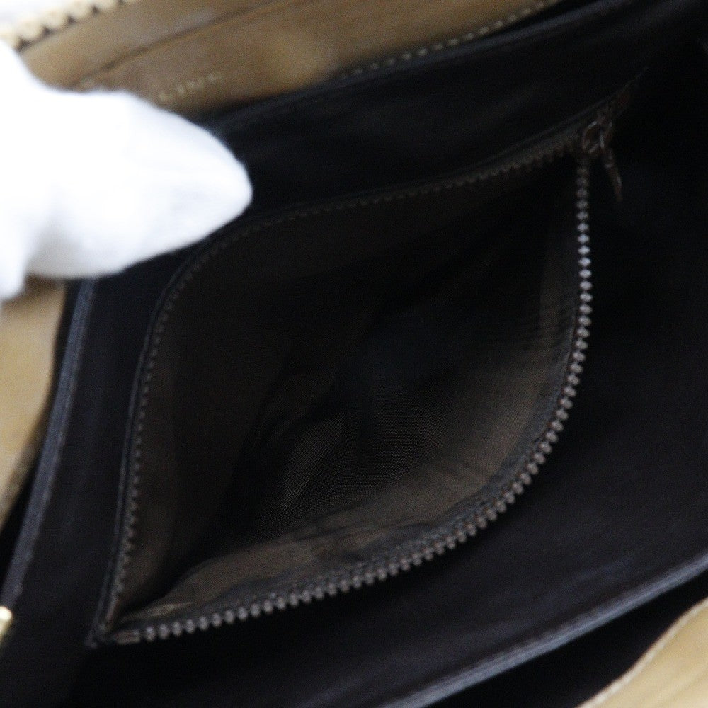 Celine Macadam Shoulder Bag Pvc Leather Beige Pvc Shoulder Bag Bag
