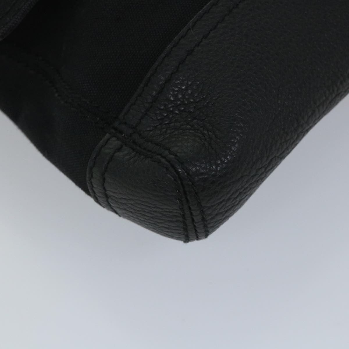 Balenciaga Vintage Pouch Leather Black Canvas Clutche & Pouche